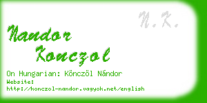 nandor konczol business card